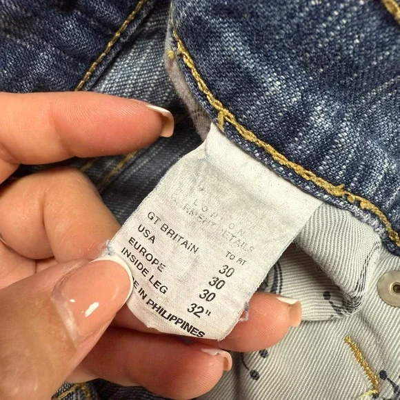 VTG Pepe Jeans UK 73 Mens Jeans Wide Leg Taper Denim Blue Y2K Skater Size 30x30 - Picture 3 of 9